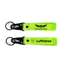 Thumbnail for Lufthansa Airlines Hawk-shaped key chain, Light Green+ NAME