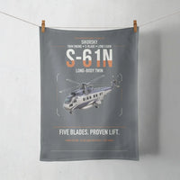 Thumbnail for Sikorsky S-61N design on gray towel
