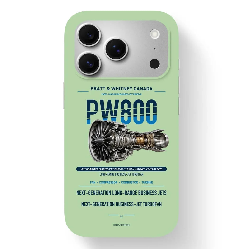 PW800 Case design on light green iphone case