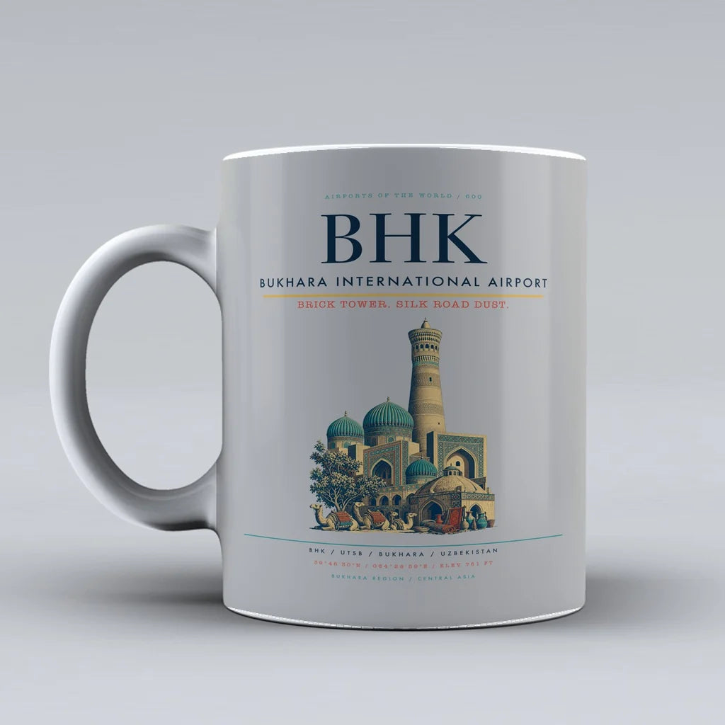 Bukhara International Airport BHK Mug - Light Gray
