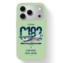 Thumbnail for Cessna 182 Skylane design on light green magsafe iphone case, for iPhone 17 Pro