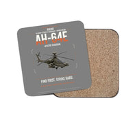 Thumbnail for Boeing AH-64E Apache Guardian design on gray 1 piece coaster