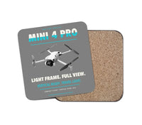 Thumbnail for DJI Mini 4 Pro design on gray 1 piece coaster