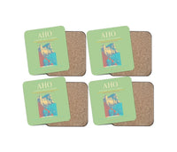 Thumbnail for AlgheroFertilia Airport AHO Coaster 4-Pieces-Set - Light Green