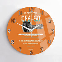 Thumbnail for CF6-50 design on orange no frame wall clock