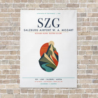 Thumbnail for Salzburg Airport SZG vertical canvas print - no frame - white background