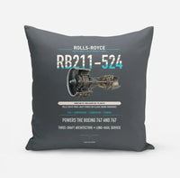 Thumbnail for RB211-524 design on gray pillow