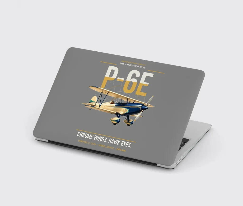 Curtiss P-6E Hawk design on gray MacBook case