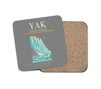 Thumbnail for Yakutat Airport (YAK) design on gray 1 piece coaster