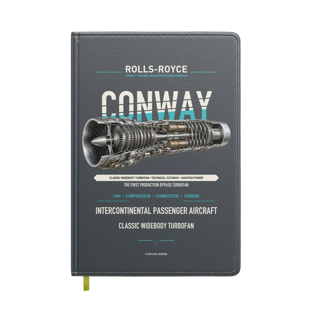 CONWAY design on gray notebook