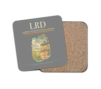Thumbnail for Laredo International Airport (LRD) design on gray 1 piece coaster