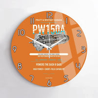 Thumbnail for PW150A design on orange no frame wall clock