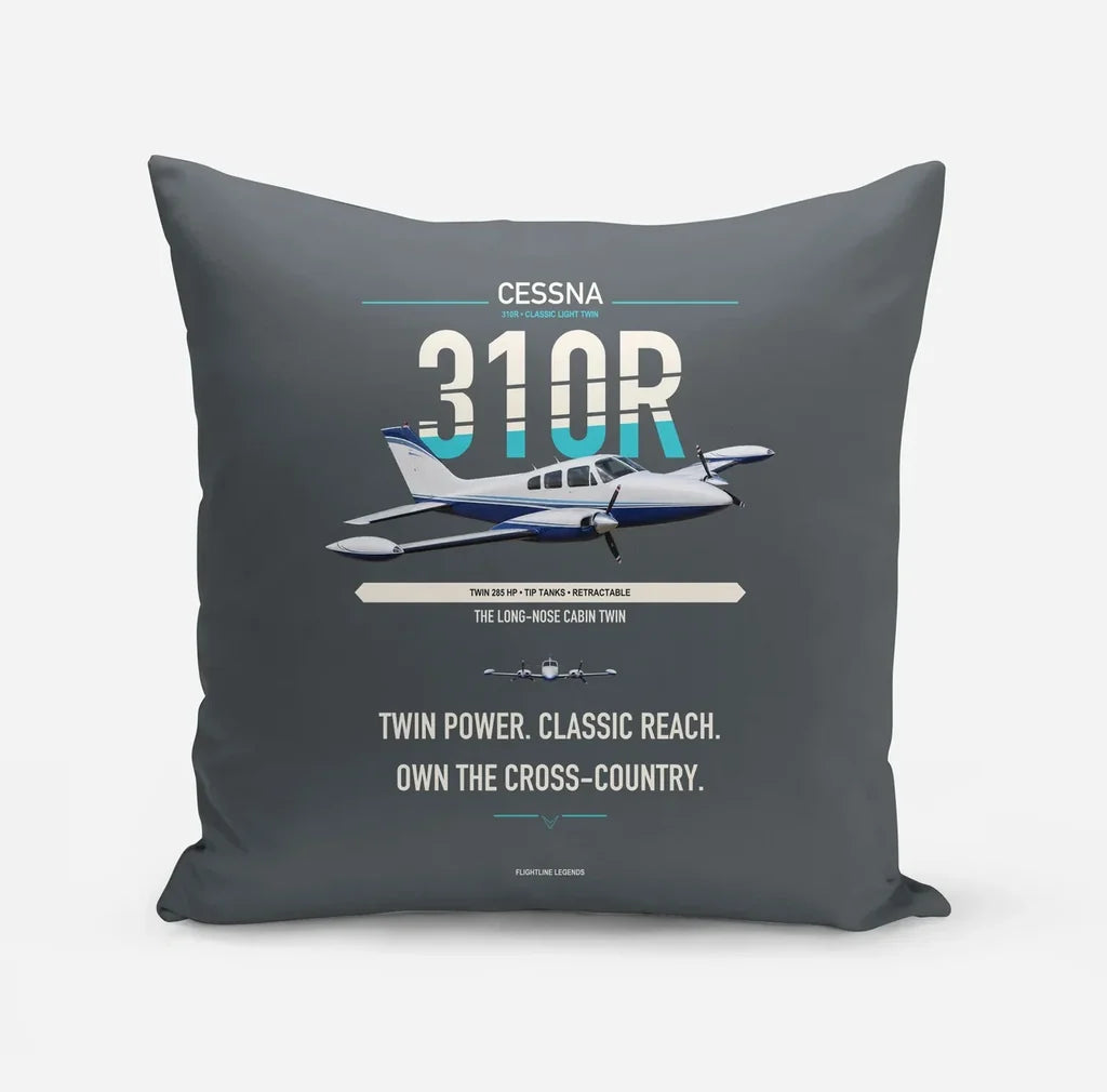 Cessna 310R design on gray pillow