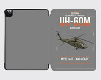 Thumbnail for Sikorsky UH-60M Black Hawk design on gray ipad tablet case