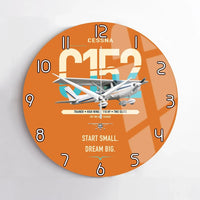 Thumbnail for Cessna 152 design on orange no frame wall clock