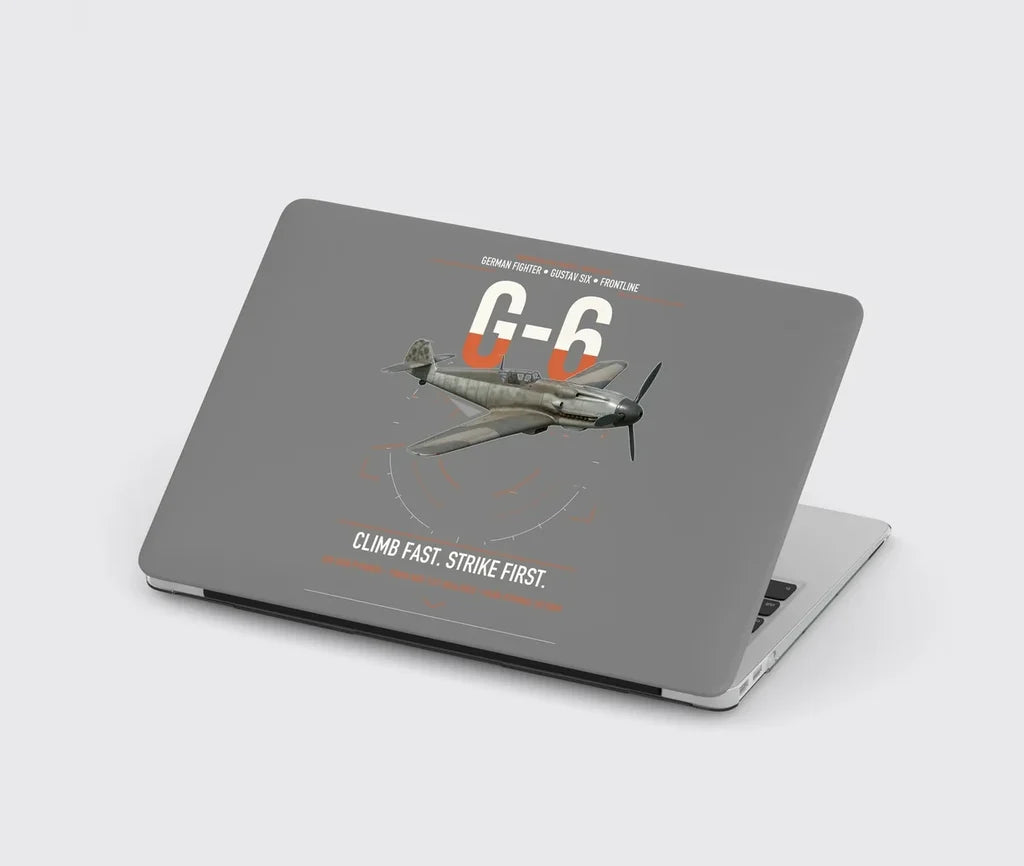Messerschmitt Bf 109G-6 design on gray MacBook case