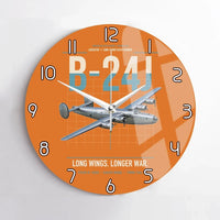 Thumbnail for B-24J Liberator design on orange no frame wall clock
