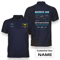 Thumbnail for DJI Matrice 400 design on navy blue polo with custom name badge