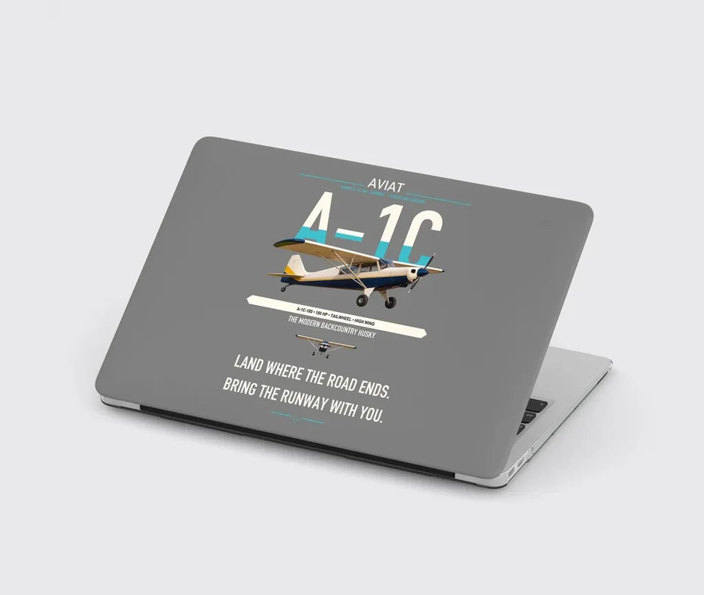 Aviat Husky A-1C-180 design on gray MacBook case