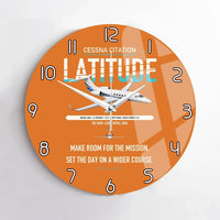 Thumbnail for Cessna Citation Latitude design on orange no frame wall clock