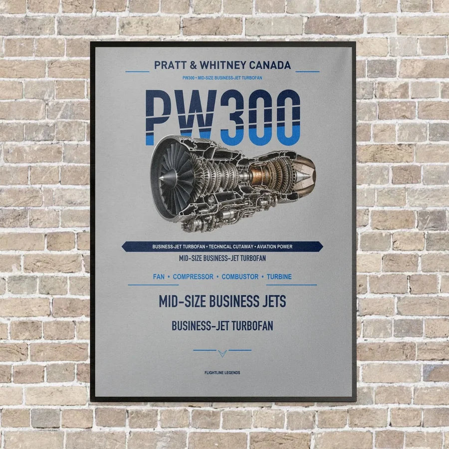 PW300 vertical canvas print - framed - light gray background