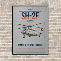 Thumbnail for Kaman SH-2F Seasprite vertical canvas print - framed - light gray background