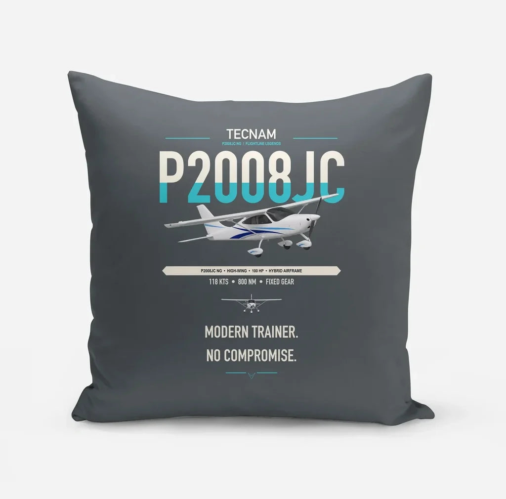 Tecnam P2008JC NG design on gray pillow