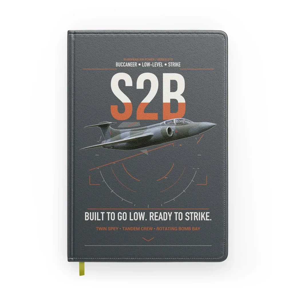 Blackburn Buccaneer S2B design on gray notebook