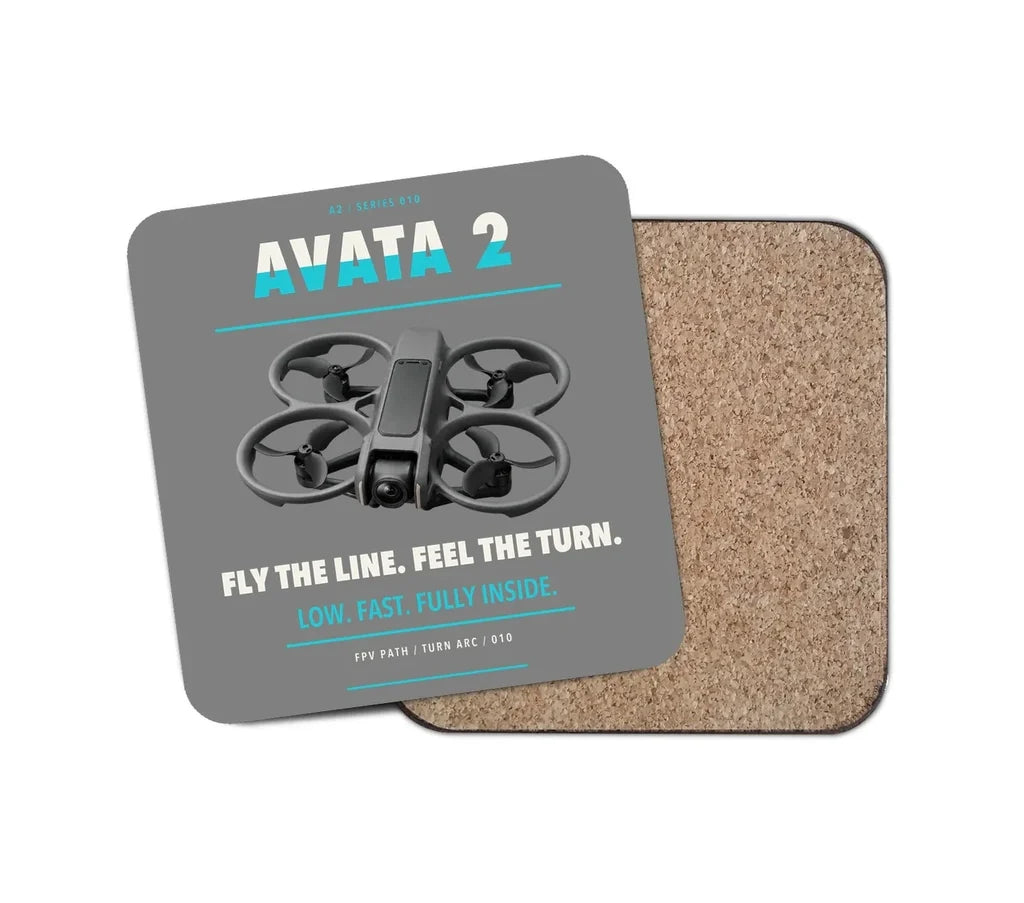 DJI Avata 2 design on gray 1 piece coaster
