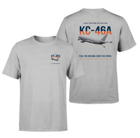 Thumbnail for KC-46A PEGASUS design on light gray double-side t-shirt, double-side print