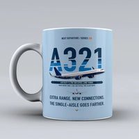 Thumbnail for A321XLR Mug design on light blue airbus