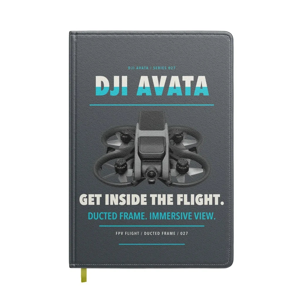 DJI Avata design on gray notebook