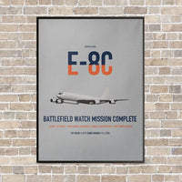 Thumbnail for E-8C Joint STARS vertical canvas print - framed - light gray background