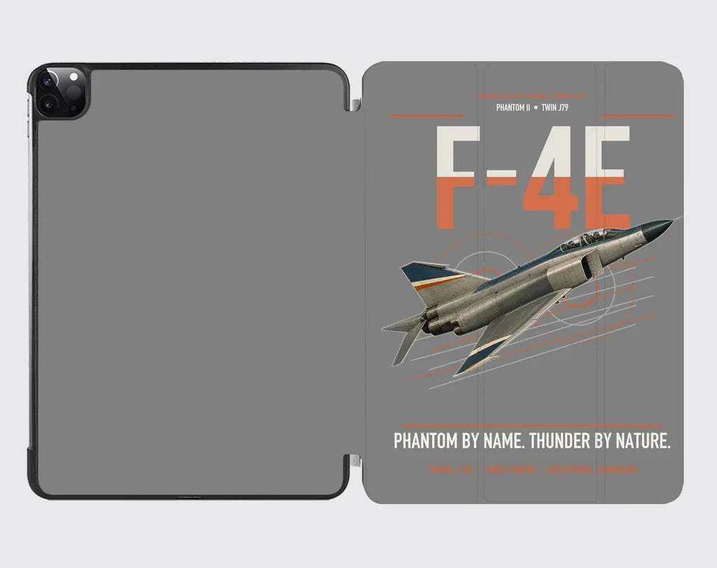 F-4E Phantom II design on gray ipad tablet case