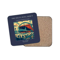 Thumbnail for The Delta Wing Debut - Designed Coasters design on navy blue 1-piece