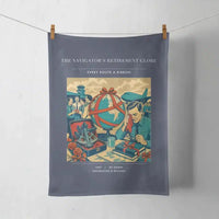 Thumbnail for VINTAGE G4435 - The Navigator's Retirement Globe - Designed Towels design on navyblue