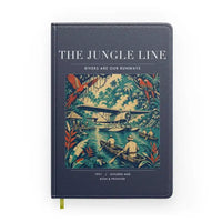Thumbnail for VINTAGE G4023 - The Jungle Line - Designed Notebooks design on navyblue