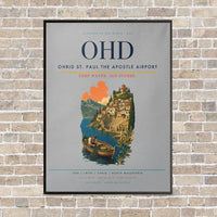Thumbnail for Ohrid St. Paul the Apostle Airport OHD vertical canvas print - framed - light gray background