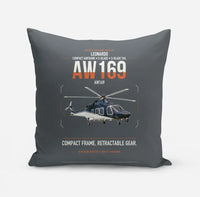 Thumbnail for Leonardo AW169 design on gray pillow