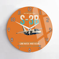 Thumbnail for S-3B Viking design on orange no frame wall clock