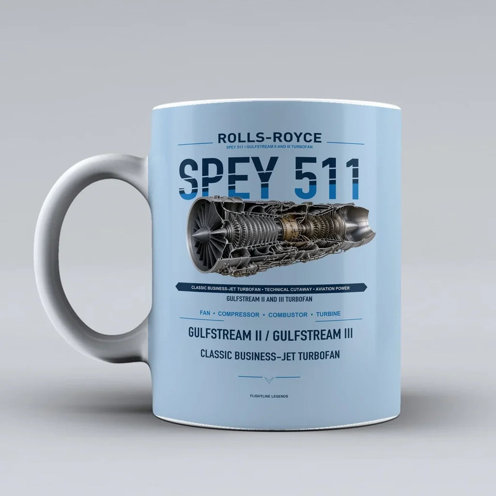 511 Mug design on light blue spey
