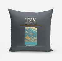Thumbnail for Trabzon Airport (TZX) design on gray pillow
