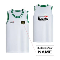 Thumbnail for Aviator Designed Basketball Style Sports Tank Tops - view 11