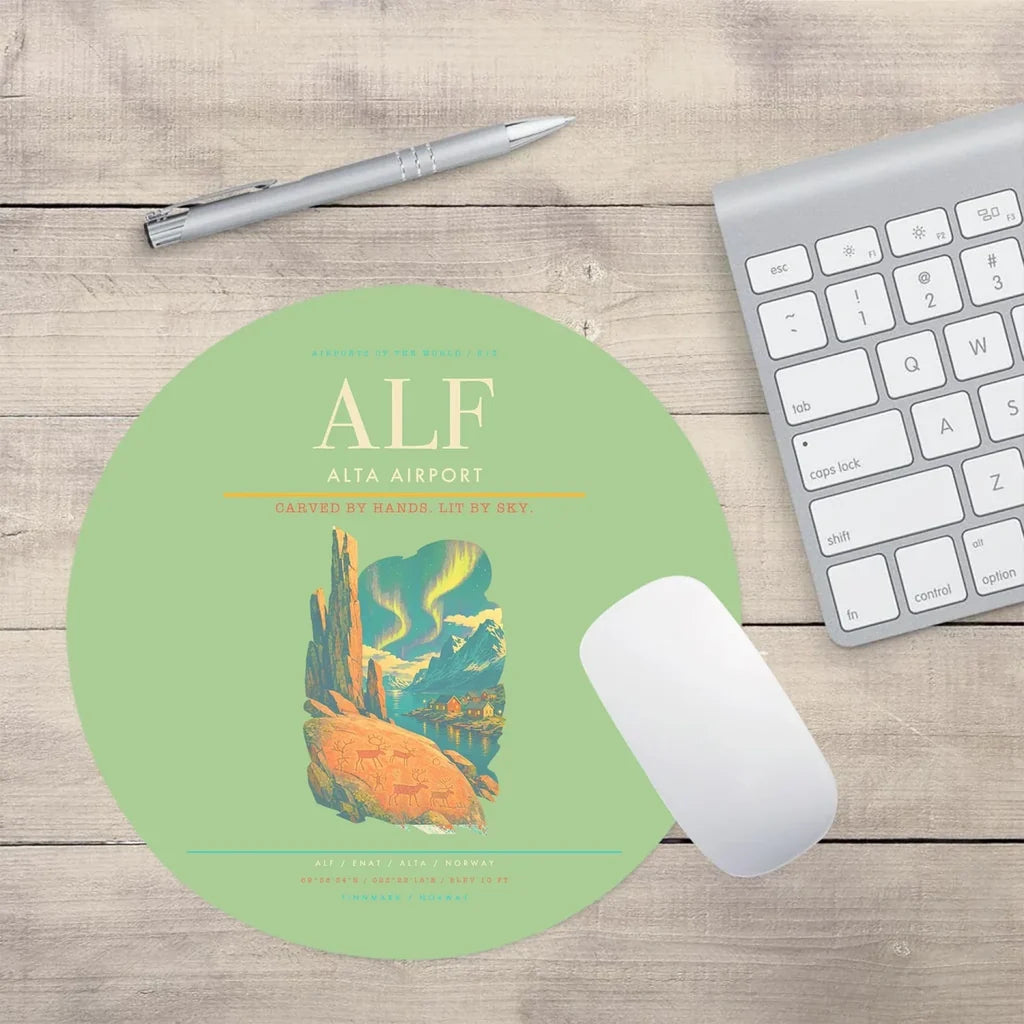 Alta Airport ALF Mouse-Pad Round - Light Green