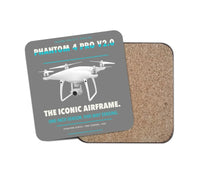 Thumbnail for DJI Phantom 4 Pro V2.0 design on gray 1 piece coaster