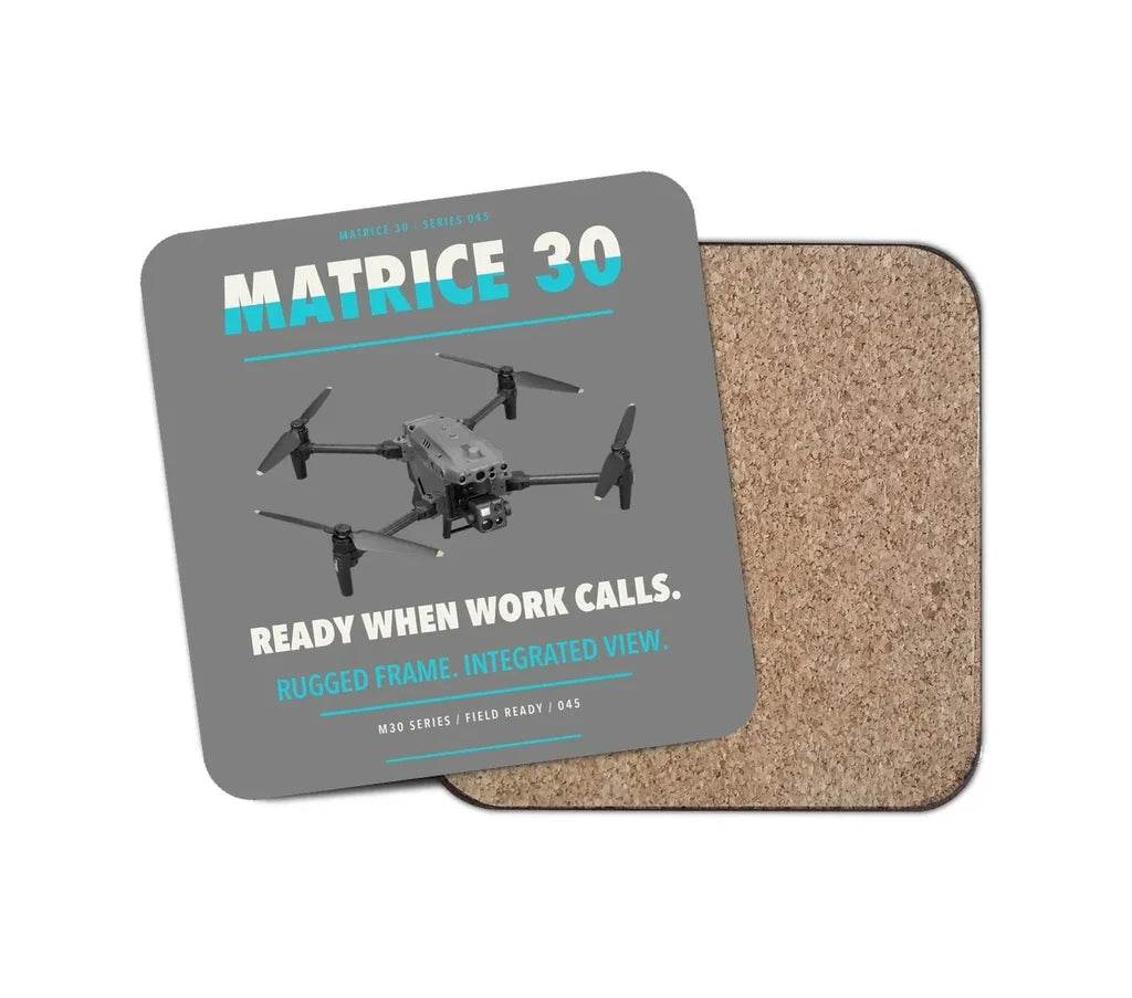DJI Matrice 30 design on gray 1 piece coaster