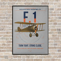 Thumbnail for Sopwith Camel F.1 vertical canvas print - framed - light gray background