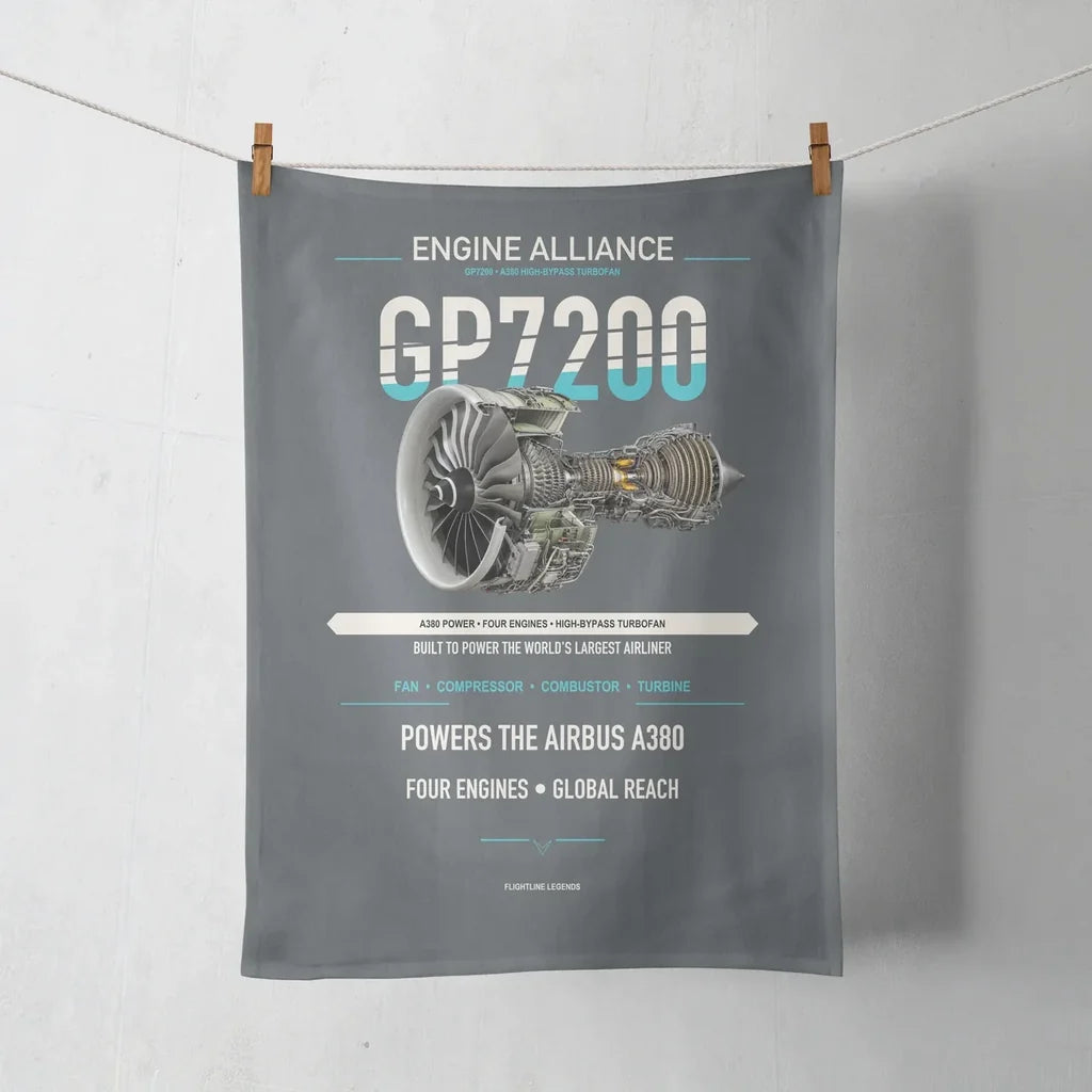 GP7200 design on gray towel