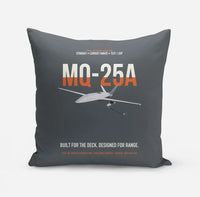 Thumbnail for MQ-25A STINGRAY design on gray pillow