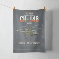 Thumbnail for Bell Canada CH-146 Griffon design on gray towel